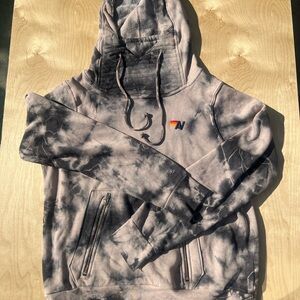 Aviator Nation Gray Tie-Dye Hoodie